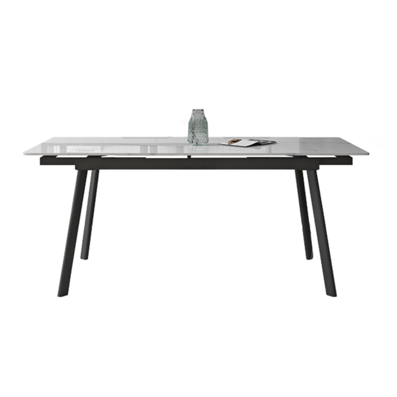 Contemporary 1/4/5/7 Pieces Dining Set Rectangle Dining Table Set with 4 Legs White 55.1"L x 31.5"W Clearhalo 'Dining Room Sets' 'Dining Tables & Seating' 'dining_room_set' 'furn' 'furn_dining_room_set' 'Furniture' 'furniture_dining_room_set' 'Kitchen & Dining Furniture' 'kitchen&dining_furn' 'kitchen' 4502983