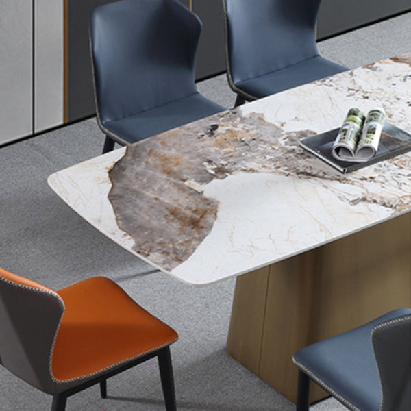 1/4/5/7 Pcs Metal Glam Style Dining Room Set with Rectangle Table Dining Set Clearhalo 'Dining Room Sets' 'Dining Tables & Seating' 'dining_room_set' 'furn' 'furn_dining_room_set' 'Furniture' 'furniture_dining_room_set' 'Kitchen & Dining Furniture' 'kitchen&dining_furn' 'kitchen' 4503001