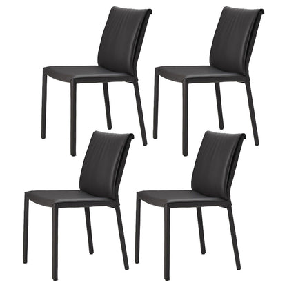 Contemporary 1/3/4 Pieces Dining Set Rectangle Dining Table Set 4 Black Chairs Clearhalo 'Dining Room Sets' 'Dining Tables & Seating' 'dining_room_set' 'furn' 'furn_dining_room_set' 'Furniture' 'furniture_dining_room_set' 'Kitchen & Dining Furniture' 'kitchen&dining_furn' 'kitchen' 4503008