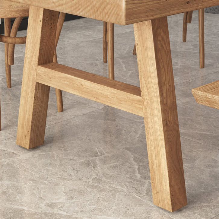 Modern 1/2/3/5/6 Pieces Rectangle Dining Set Solid Wood Dining Table with Chairs Clearhalo 'Dining Room Sets' 'Dining Tables & Seating' 'dining_room_set' 'furn' 'furn_dining_room_set' 'Furniture' 'furniture_dining_room_set' 'Kitchen & Dining Furniture' 'kitchen&dining_furn' 'kitchen' 4503036