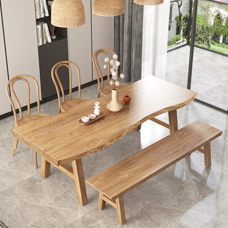 Modern 1/2/3/5/6 Pieces Rectangle Dining Set Solid Wood Dining Table with Chairs Clearhalo 'Dining Room Sets' 'Dining Tables & Seating' 'dining_room_set' 'furn' 'furn_dining_room_set' 'Furniture' 'furniture_dining_room_set' 'Kitchen & Dining Furniture' 'kitchen&dining_furn' 'kitchen' 4503037