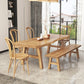 Modern 1/2/3/5/6 Pieces Rectangle Dining Set Solid Wood Dining Table with Chairs Clearhalo 'Dining Room Sets' 'Dining Tables & Seating' 'dining_room_set' 'furn' 'furn_dining_room_set' 'Furniture' 'furniture_dining_room_set' 'Kitchen & Dining Furniture' 'kitchen&dining_furn' 'kitchen' 4503040