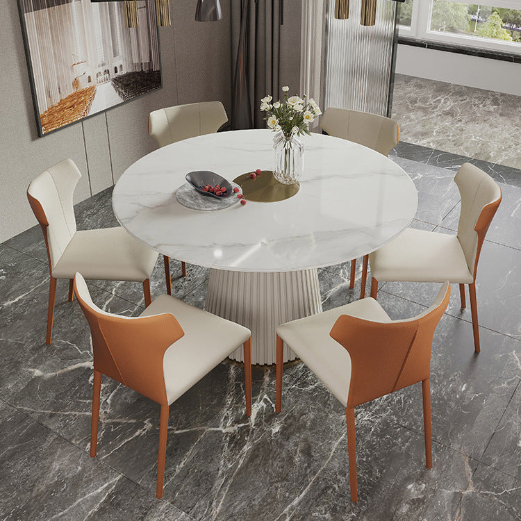 1/3/4/5/7 Pcs Metal Modern Dining Room Set with Round Pedestal Base Table Dinette Set Clearhalo 'Dining Room Sets' 'Dining Tables & Seating' 'dining_room_set' 'furn' 'furn_dining_room_set' 'Furniture' 'furniture_dining_room_set' 'Kitchen & Dining Furniture' 'kitchen&dining_furn' 'kitchen' 4503057