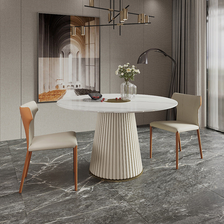 1/3/4/5/7 Pcs Metal Modern Dining Room Set with Round Pedestal Base Table Dinette Set 3 Pieces: Table, 2 Chairs Clearhalo 'Dining Room Sets' 'Dining Tables & Seating' 'dining_room_set' 'furn' 'furn_dining_room_set' 'Furniture' 'furniture_dining_room_set' 'Kitchen & Dining Furniture' 'kitchen&dining_furn' 'kitchen' 4503062