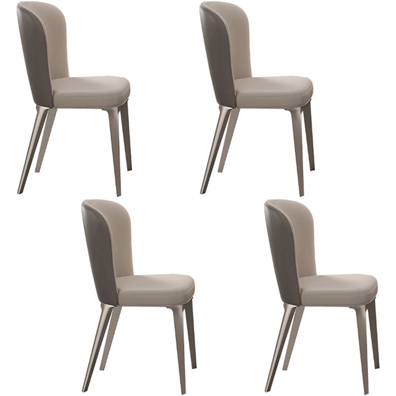 1/4/5/6/7 Pcs Metal Glam Dining Room Set with Rectangle Table Dinette Set 4 White Chairs Clearhalo 'Dining Room Sets' 'Dining Tables & Seating' 'dining_room_set' 'furn' 'furn_dining_room_set' 'Furniture' 'furniture_dining_room_set' 'Kitchen & Dining Furniture' 'kitchen&dining_furn' 'kitchen' 4503068