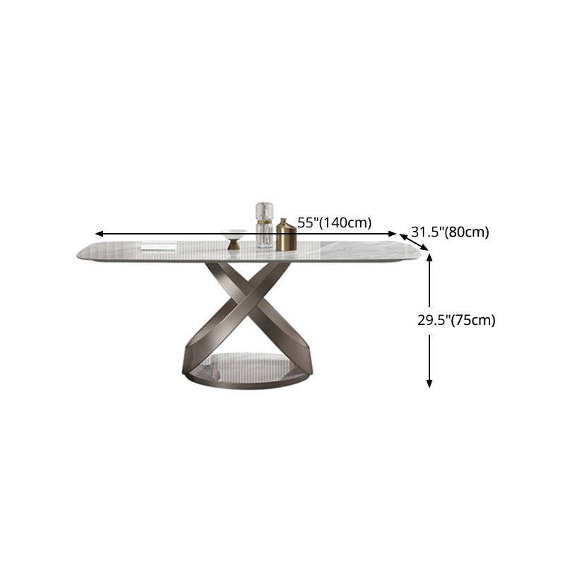 1/4/5/6/7 Pcs Metal Glam Dining Room Set with Rectangle Table Dinette Set Clearhalo 'Dining Room Sets' 'Dining Tables & Seating' 'dining_room_set' 'furn' 'furn_dining_room_set' 'Furniture' 'furniture_dining_room_set' 'Kitchen & Dining Furniture' 'kitchen&dining_furn' 'kitchen' 4503079