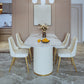 Glam 1/2/3/5 Pieces Dining Set Sintered Stone Dining Table for Home Use Clearhalo 'Dining Room Sets' 'Dining Tables & Seating' 'dining_room_set' 'furn' 'furn_dining_room_set' 'Furniture' 'furniture_dining_room_set' 'Kitchen & Dining Furniture' 'kitchen&dining_furn' 'kitchen' 4503084