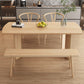 Modern 1/2/4/5 Pieces Dining Set Pine Wood Dining Table with Wooden Chairs 4 Pieces: Table, 2 Chairs, 1 Bench Clearhalo 'Dining Room Sets' 'Dining Tables & Seating' 'dining_room_set' 'furn' 'furn_dining_room_set' 'Furniture' 'furniture_dining_room_set' 'Kitchen & Dining Furniture' 'kitchen&dining_furn' 'kitchen' 4503098
