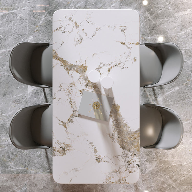 1/5/7 Pcs Metal Modern Dining Room Set with Rectangle Table Dining Set Clearhalo 'Dining Room Sets' 'Dining Tables & Seating' 'dining_room_set' 'furn' 'furn_dining_room_set' 'Furniture' 'furniture_dining_room_set' 'Kitchen & Dining Furniture' 'kitchen&dining_furn' 'kitchen' 4503150