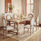 Farmhouse Style 1/2/4/7 Pieces Dining Set Solid Wood Dining Table with Chairs 7 Pieces: Table, 6 Chairs Clearhalo 'Dining Room Sets' 'Dining Tables & Seating' 'dining_room_set' 'furn' 'furn_dining_room_set' 'Furniture' 'furniture_dining_room_set' 'Kitchen & Dining Furniture' 'kitchen&dining_furn' 'kitchen' 4503164