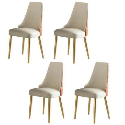 1/3/4/7 Pcs Metal Modern Dining Room Set with Round Table and Metal Base Dining Set 4 Orange Chairs Clearhalo 'Dining Room Sets' 'Dining Tables & Seating' 'dining_room_set' 'furn' 'furn_dining_room_set' 'Furniture' 'furniture_dining_room_set' 'Kitchen & Dining Furniture' 'kitchen&dining_furn' 'kitchen' 4503181