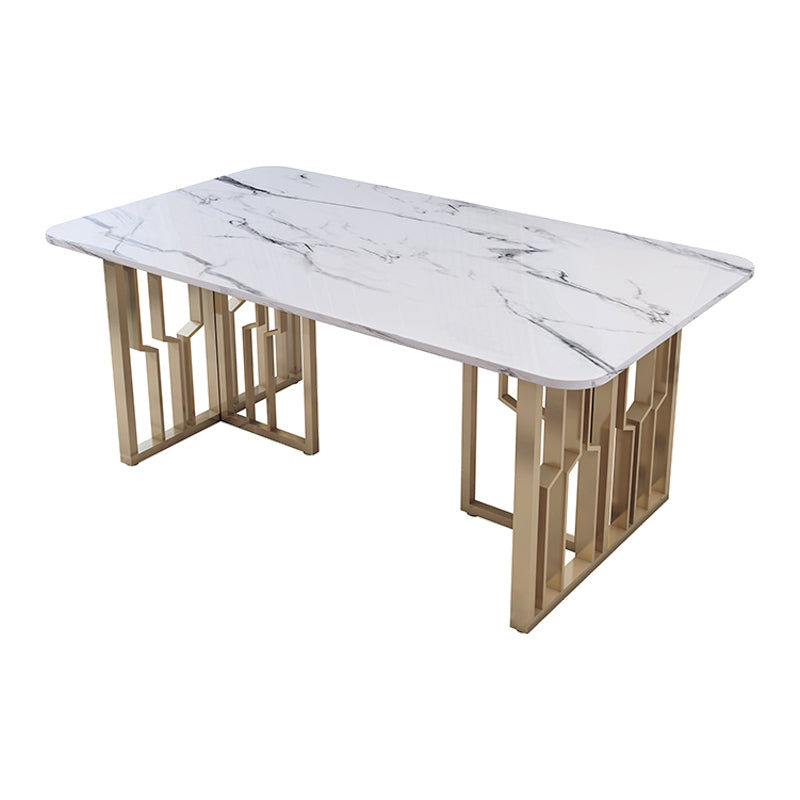 Glam 1/4/5/7 Pieces Dining Set Rectangular Standard-Height Dining Set Clearhalo 'Dining Room Sets' 'Dining Tables & Seating' 'dining_room_set' 'furn' 'furn_dining_room_set' 'Furniture' 'furniture_dining_room_set' 'Kitchen & Dining Furniture' 'kitchen&dining_furn' 'kitchen' 4503203