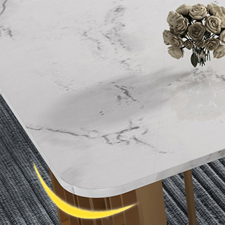 Glam 1/4/5/7 Pieces Dining Set Rectangular Standard-Height Dining Set Clearhalo 'Dining Room Sets' 'Dining Tables & Seating' 'dining_room_set' 'furn' 'furn_dining_room_set' 'Furniture' 'furniture_dining_room_set' 'Kitchen & Dining Furniture' 'kitchen&dining_furn' 'kitchen' 4503204