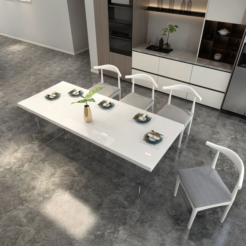 Modern 1/2/5/6/7 Pieces Rectangle Dining Set Solid Wood Dining Table with Chairs Clearhalo 'Dining Room Sets' 'Dining Tables & Seating' 'dining_room_set' 'furn' 'furn_dining_room_set' 'Furniture' 'furniture_dining_room_set' 'Kitchen & Dining Furniture' 'kitchen&dining_furn' 'kitchen' 4503219