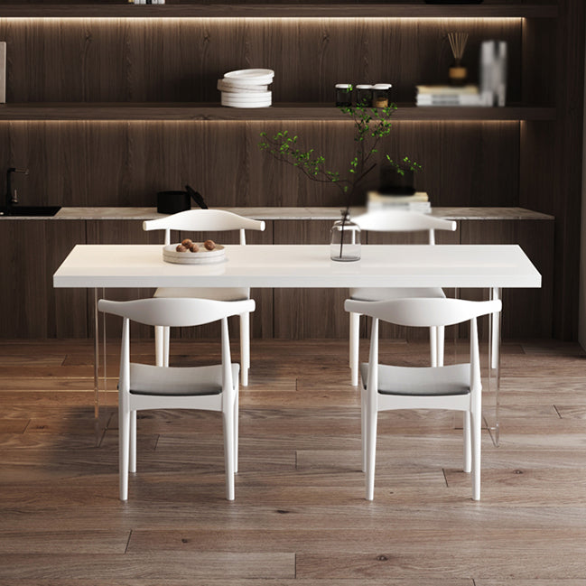 Modern 1/2/5/6/7 Pieces Rectangle Dining Set Solid Wood Dining Table with Chairs 5 Pieces: Table, 4 Chairs Clearhalo 'Dining Room Sets' 'Dining Tables & Seating' 'dining_room_set' 'furn' 'furn_dining_room_set' 'Furniture' 'furniture_dining_room_set' 'Kitchen & Dining Furniture' 'kitchen&dining_furn' 'kitchen' 4503221