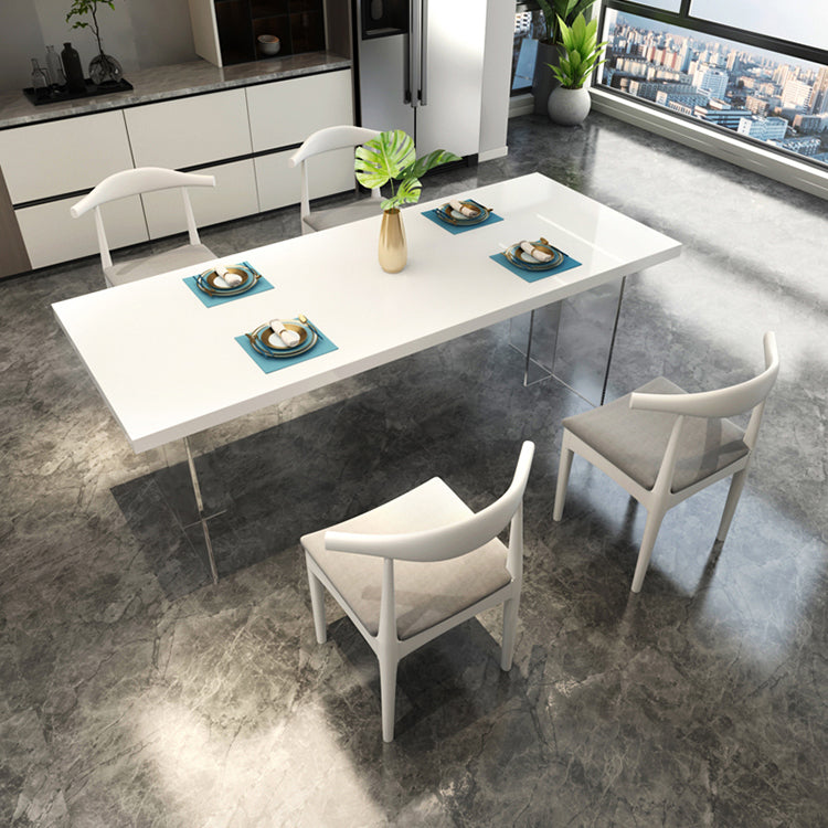 Modern 1/2/5/6/7 Pieces Rectangle Dining Set Solid Wood Dining Table with Chairs Clearhalo 'Dining Room Sets' 'Dining Tables & Seating' 'dining_room_set' 'furn' 'furn_dining_room_set' 'Furniture' 'furniture_dining_room_set' 'Kitchen & Dining Furniture' 'kitchen&dining_furn' 'kitchen' 4503230