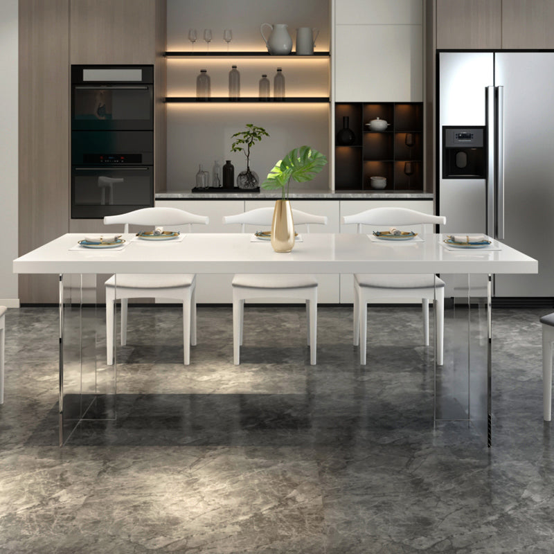 Modern 1/2/5/6/7 Pieces Rectangle Dining Set Solid Wood Dining Table with Chairs Clearhalo 'Dining Room Sets' 'Dining Tables & Seating' 'dining_room_set' 'furn' 'furn_dining_room_set' 'Furniture' 'furniture_dining_room_set' 'Kitchen & Dining Furniture' 'kitchen&dining_furn' 'kitchen' 4503231