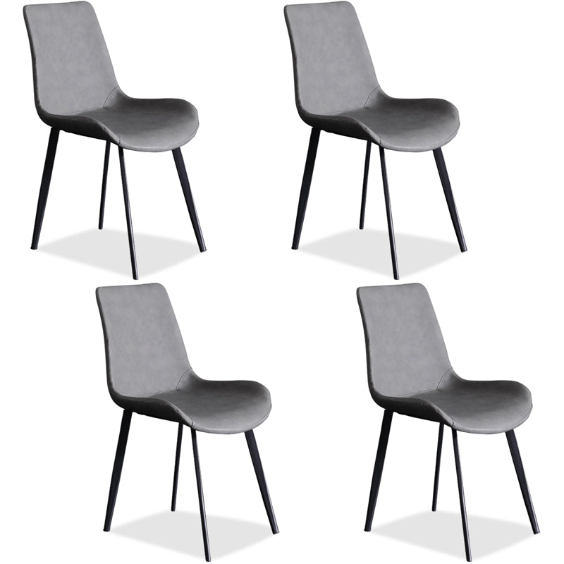 1/4/5/7 Pcs Metal Modern Dining Set with Rectangle Table and Pedestal Base Dinette Set 4 Grey Chairs Clearhalo 'Dining Room Sets' 'Dining Tables & Seating' 'dining_room_set' 'furn' 'furn_dining_room_set' 'Furniture' 'furniture_dining_room_set' 'Kitchen & Dining Furniture' 'kitchen&dining_furn' 'kitchen' 4503241