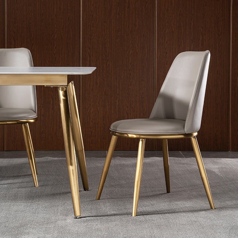 Luxury 1/2/5/7 Pieces Dining Set Sintered Stone Dining Table with Leather Chairs Clearhalo 'Dining Room Sets' 'Dining Tables & Seating' 'dining_room_set' 'furn' 'furn_dining_room_set' 'Furniture' 'furniture_dining_room_set' 'Kitchen & Dining Furniture' 'kitchen&dining_furn' 'kitchen' 4503286