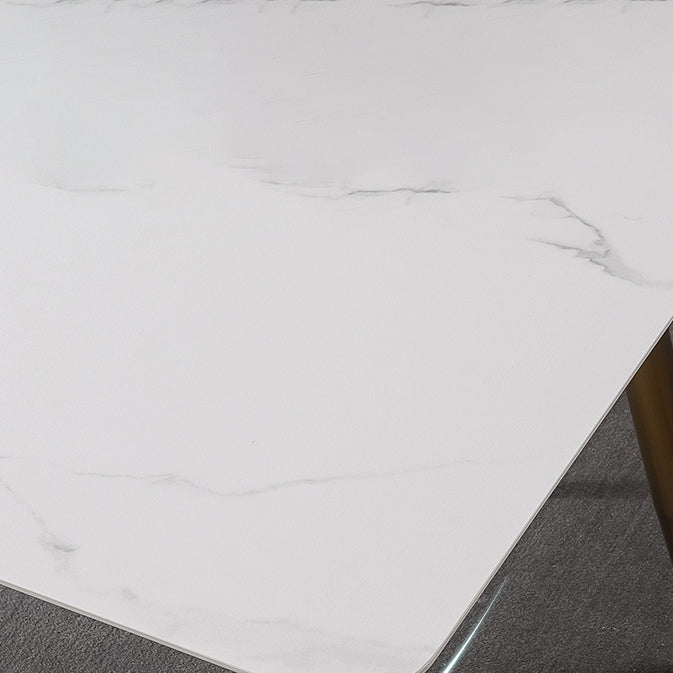 Luxury 1/2/5/7 Pieces Dining Set Sintered Stone Dining Table with Leather Chairs Clearhalo 'Dining Room Sets' 'Dining Tables & Seating' 'dining_room_set' 'furn' 'furn_dining_room_set' 'Furniture' 'furniture_dining_room_set' 'Kitchen & Dining Furniture' 'kitchen&dining_furn' 'kitchen' 4503289