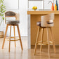 Scandinavia Style Bar-stool Wooden Legs Round Seat Barstool for Bar Kitchen Clearhalo 'Bar Furniture' 'Bar Stools' 'bar_stools' 'furn' 'furn_bar_stools' 'furniture_bar_stools' 'Kitchen & Dining Furniture' 'kitchen&dining_furn' 'kitchen' 'kitchen_furn' Furniture' 4503382