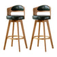 Scandinavia Style Bar-stool Wooden Legs Round Seat Barstool for Bar Kitchen Blackish Green Natural 2 Piece Set Clearhalo 'Bar Furniture' 'Bar Stools' 'bar_stools' 'furn' 'furn_bar_stools' 'furniture_bar_stools' 'Kitchen & Dining Furniture' 'kitchen&dining_furn' 'kitchen' 'kitchen_furn' Furniture' 4503427