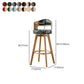 Scandinavia Style Bar-stool Wooden Legs Round Seat Barstool for Bar Kitchen Clearhalo 'Bar Furniture' 'Bar Stools' 'bar_stools' 'furn' 'furn_bar_stools' 'furniture_bar_stools' 'Kitchen & Dining Furniture' 'kitchen&dining_furn' 'kitchen' 'kitchen_furn' Furniture' 4503429