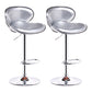 Industrial Style Bar-stool Metal Leg Leather Bucket Seat for Kitchen Bar Silver Gray 2 Piece Set Clearhalo 'Bar Furniture' 'Bar Stools' 'bar_stools' 'furn' 'furn_bar_stools' 'furniture_bar_stools' 'Kitchen & Dining Furniture' 'kitchen&dining_furn' 'kitchen' 'kitchen_furn' Furniture' 4503448