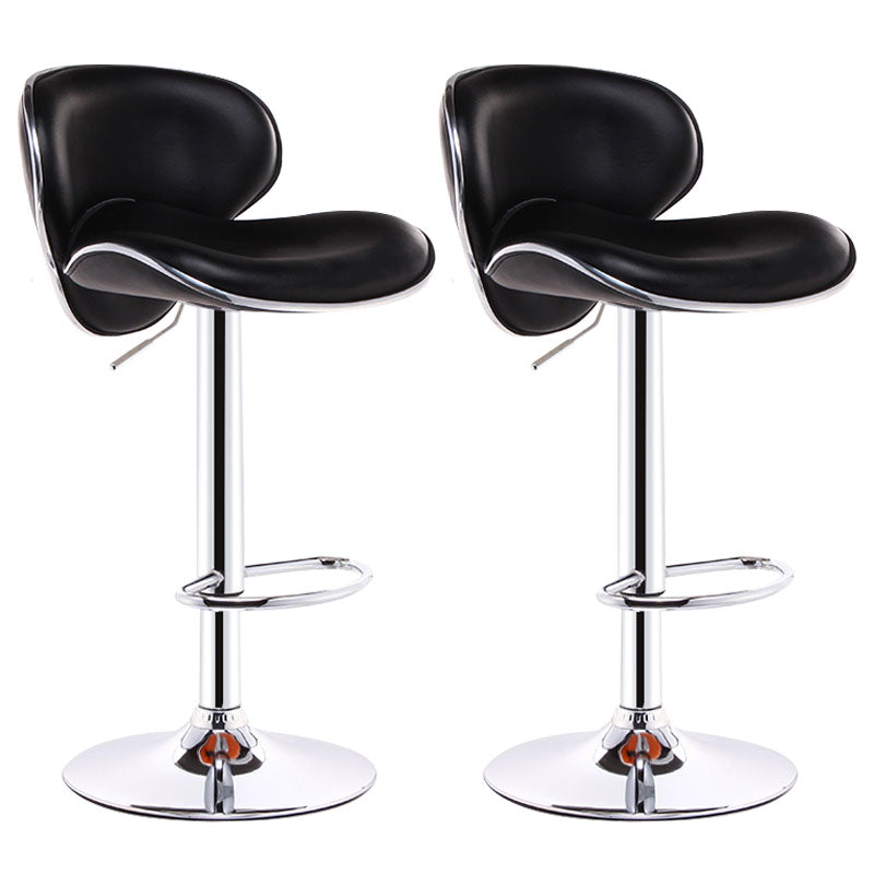 Industrial Style Bar-stool Metal Leg Leather Bucket Seat for Kitchen Bar 2 Piece Set Clearhalo 'Bar Furniture' 'Bar Stools' 'bar_stools' 'furn' 'furn_bar_stools' 'furniture_bar_stools' 'Kitchen & Dining Furniture' 'kitchen&dining_furn' 'kitchen' 'kitchen_furn' Furniture' 4503449