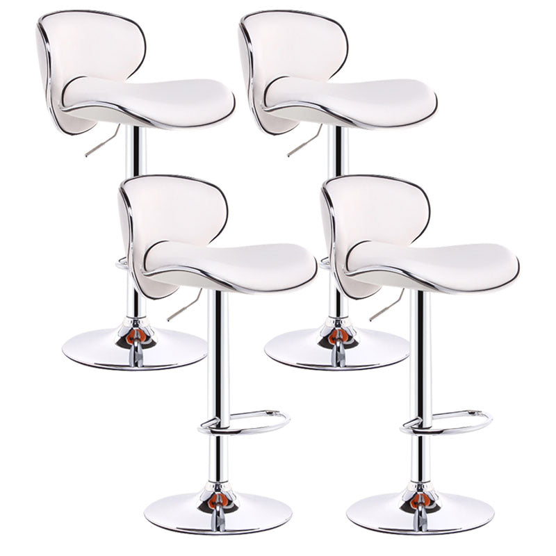 Industrial Style Bar-stool Metal Leg Leather Bucket Seat for Kitchen Bar 4 Piece Set Clearhalo 'Bar Furniture' 'Bar Stools' 'bar_stools' 'furn' 'furn_bar_stools' 'furniture_bar_stools' 'Kitchen & Dining Furniture' 'kitchen&dining_furn' 'kitchen' 'kitchen_furn' Furniture' 4503453