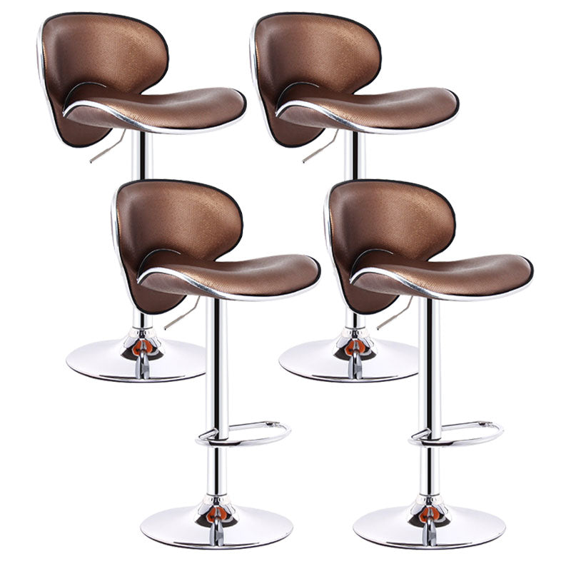 Industrial Style Bar-stool Metal Leg Leather Bucket Seat for Kitchen Bar 4 Piece Set Clearhalo 'Bar Furniture' 'Bar Stools' 'bar_stools' 'furn' 'furn_bar_stools' 'furniture_bar_stools' 'Kitchen & Dining Furniture' 'kitchen&dining_furn' 'kitchen' 'kitchen_furn' Furniture' 4503454