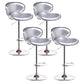Industrial Style Bar-stool Metal Leg Leather Bucket Seat for Kitchen Bar Silver Gray 4 Piece Set Clearhalo 'Bar Furniture' 'Bar Stools' 'bar_stools' 'furn' 'furn_bar_stools' 'furniture_bar_stools' 'Kitchen & Dining Furniture' 'kitchen&dining_furn' 'kitchen' 'kitchen_furn' Furniture' 4503455