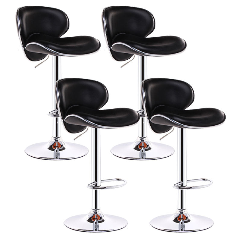 Industrial Style Bar-stool Metal Leg Leather Bucket Seat for Kitchen Bar 4 Piece Set Clearhalo 'Bar Furniture' 'Bar Stools' 'bar_stools' 'furn' 'furn_bar_stools' 'furniture_bar_stools' 'Kitchen & Dining Furniture' 'kitchen&dining_furn' 'kitchen' 'kitchen_furn' Furniture' 4503456