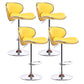 Industrial Style Bar-stool Metal Leg Leather Bucket Seat for Kitchen Bar Yellow 4 Piece Set Clearhalo 'Bar Furniture' 'Bar Stools' 'bar_stools' 'furn' 'furn_bar_stools' 'furniture_bar_stools' 'Kitchen & Dining Furniture' 'kitchen&dining_furn' 'kitchen' 'kitchen_furn' Furniture' 4503457
