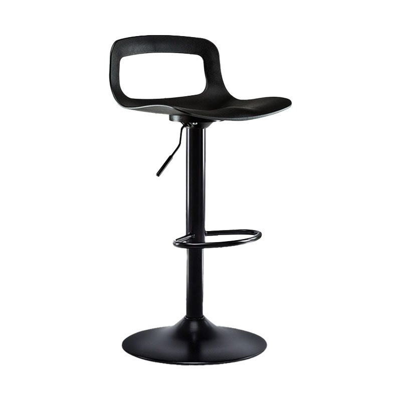 Industrial Style Bar-stool Metal Leg PP Seat with Low Back for Kitchen Bar 1 Piece Clearhalo 'Bar Furniture' 'Bar Stools' 'bar_stools' 'furn' 'furn_bar_stools' 'furniture_bar_stools' 'Kitchen & Dining Furniture' 'kitchen&dining_furn' 'kitchen' 'kitchen_furn' Furniture' 4503467
