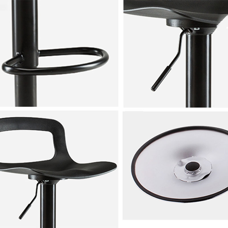 Industrial Style Bar-stool Metal Leg PP Seat with Low Back for Kitchen Bar Clearhalo 'Bar Furniture' 'Bar Stools' 'bar_stools' 'furn' 'furn_bar_stools' 'furniture_bar_stools' 'Kitchen & Dining Furniture' 'kitchen&dining_furn' 'kitchen' 'kitchen_furn' Furniture' 4503468