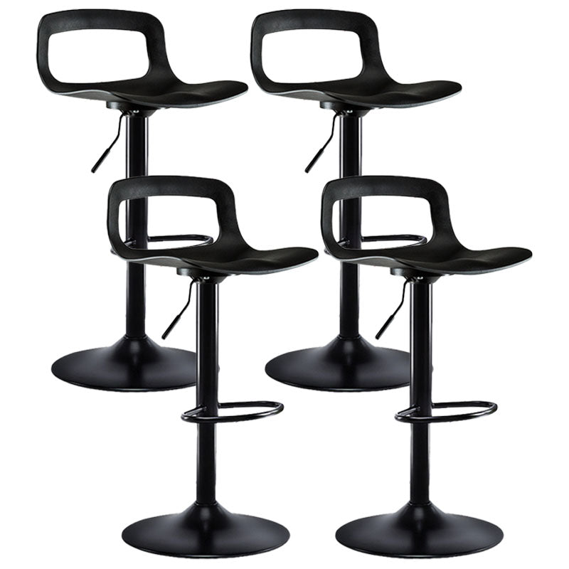 Industrial Style Bar-stool Metal Leg PP Seat with Low Back for Kitchen Bar 4 Piece Set Clearhalo 'Bar Furniture' 'Bar Stools' 'bar_stools' 'furn' 'furn_bar_stools' 'furniture_bar_stools' 'Kitchen & Dining Furniture' 'kitchen&dining_furn' 'kitchen' 'kitchen_furn' Furniture' 4503481