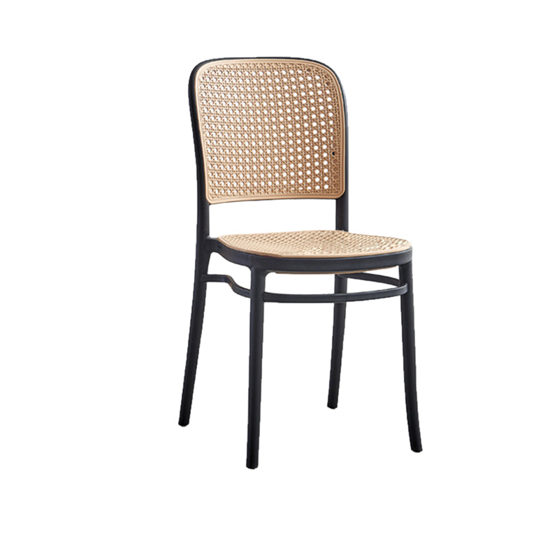Modern Style Plastics Bar Stool with Footrest Low Back Simple Bar Stool for Kitchen Black 1 Piece Short Stool(18"H) Clearhalo 'Bar Furniture' 'Bar Stools' 'bar_stools' 'furn' 'furn_bar_stools' 'furniture_bar_stools' 'Kitchen & Dining Furniture' 'kitchen&dining_furn' 'kitchen' 'kitchen_furn' Furniture' 4503485