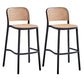 Modern Style Plastics Bar Stool with Footrest Low Back Simple Bar Stool for Kitchen Black 2 Piece Set Counter Stool(26"H) Clearhalo 'Bar Furniture' 'Bar Stools' 'bar_stools' 'furn' 'furn_bar_stools' 'furniture_bar_stools' 'Kitchen & Dining Furniture' 'kitchen&dining_furn' 'kitchen' 'kitchen_furn' Furniture' 4503504