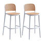Modern Style Plastics Bar Stool with Footrest Low Back Simple Bar Stool for Kitchen White 2 Piece Set Bar Stool(30"H) Clearhalo 'Bar Furniture' 'Bar Stools' 'bar_stools' 'furn' 'furn_bar_stools' 'furniture_bar_stools' 'Kitchen & Dining Furniture' 'kitchen&dining_furn' 'kitchen' 'kitchen_furn' Furniture' 4503507
