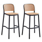 Modern Style Plastics Bar Stool with Footrest Low Back Simple Bar Stool for Kitchen Black 2 Piece Set Bar Stool(30"H) Clearhalo 'Bar Furniture' 'Bar Stools' 'bar_stools' 'furn' 'furn_bar_stools' 'furniture_bar_stools' 'Kitchen & Dining Furniture' 'kitchen&dining_furn' 'kitchen' 'kitchen_furn' Furniture' 4503510