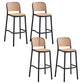 Modern Style Plastics Bar Stool with Footrest Low Back Simple Bar Stool for Kitchen Black 4 Piece Set Bar Stool(30"H) Clearhalo 'Bar Furniture' 'Bar Stools' 'bar_stools' 'furn' 'furn_bar_stools' 'furniture_bar_stools' 'Kitchen & Dining Furniture' 'kitchen&dining_furn' 'kitchen' 'kitchen_furn' Furniture' 4503511