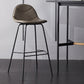 Industrial Leather Iron Counter Stools Low Back Bar Stools with 4 Legs for Kitchen Clearhalo 'Bar Furniture' 'Bar Stools' 'bar_stools' 'furn' 'furn_bar_stools' 'furniture_bar_stools' 'Kitchen & Dining Furniture' 'kitchen&dining_furn' 'kitchen' 'kitchen_furn' Furniture' 4503515