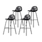 Industrial Leather Iron Counter Stools Low Back Bar Stools with 4 Legs for Kitchen Black 4 Piece Set Bar Stool(30"H) Clearhalo 'Bar Furniture' 'Bar Stools' 'bar_stools' 'furn' 'furn_bar_stools' 'furniture_bar_stools' 'Kitchen & Dining Furniture' 'kitchen&dining_furn' 'kitchen' 'kitchen_furn' Furniture' 4503519