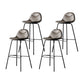 Industrial Leather Iron Counter Stools Low Back Bar Stools with 4 Legs for Kitchen Grey 4 Piece Set Bar Stool(30"H) Clearhalo 'Bar Furniture' 'Bar Stools' 'bar_stools' 'furn' 'furn_bar_stools' 'furniture_bar_stools' 'Kitchen & Dining Furniture' 'kitchen&dining_furn' 'kitchen' 'kitchen_furn' Furniture' 4503525