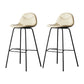 Industrial Leather Iron Counter Stools Low Back Bar Stools with 4 Legs for Kitchen Beige 2 Piece Set Counter Stool(26"H) Clearhalo 'Bar Furniture' 'Bar Stools' 'bar_stools' 'furn' 'furn_bar_stools' 'furniture_bar_stools' 'Kitchen & Dining Furniture' 'kitchen&dining_furn' 'kitchen' 'kitchen_furn' Furniture' 4503530