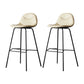 Industrial Leather Iron Counter Stools Low Back Bar Stools with 4 Legs for Kitchen Beige 2 Piece Set Bar Stool(30"H) Clearhalo 'Bar Furniture' 'Bar Stools' 'bar_stools' 'furn' 'furn_bar_stools' 'furniture_bar_stools' 'Kitchen & Dining Furniture' 'kitchen&dining_furn' 'kitchen' 'kitchen_furn' Furniture' 4503536