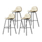 Industrial Leather Iron Counter Stools Low Back Bar Stools with 4 Legs for Kitchen Beige 4 Piece Set Bar Stool(30"H) Clearhalo 'Bar Furniture' 'Bar Stools' 'bar_stools' 'furn' 'furn_bar_stools' 'furniture_bar_stools' 'Kitchen & Dining Furniture' 'kitchen&dining_furn' 'kitchen' 'kitchen_furn' Furniture' 4503537