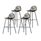 Industrial Leather Iron Counter Stools Low Back Bar Stools with 4 Legs for Kitchen Grey 4 Piece Set Counter Stool(26"H) Clearhalo 'Bar Furniture' 'Bar Stools' 'bar_stools' 'furn' 'furn_bar_stools' 'furniture_bar_stools' 'Kitchen & Dining Furniture' 'kitchen&dining_furn' 'kitchen' 'kitchen_furn' Furniture' 4503540