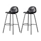 Industrial Leather Iron Counter Stools Low Back Bar Stools with 4 Legs for Kitchen Black 2 Piece Set Counter Stool(26"H) Clearhalo 'Bar Furniture' 'Bar Stools' 'bar_stools' 'furn' 'furn_bar_stools' 'furniture_bar_stools' 'Kitchen & Dining Furniture' 'kitchen&dining_furn' 'kitchen' 'kitchen_furn' Furniture' 4503545